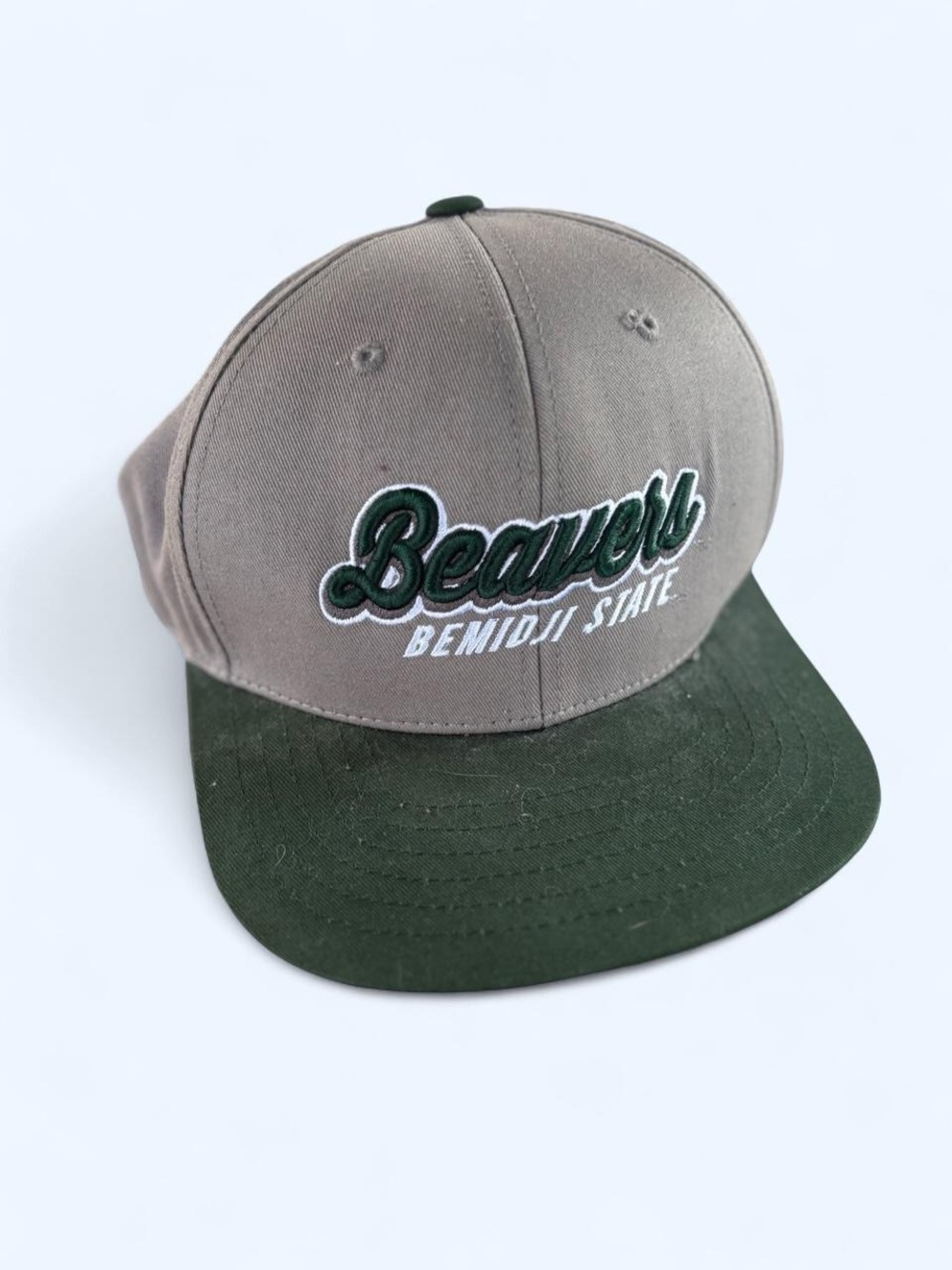 Mitchell & Ness Beavers Bemidji State Two-Tone Snapback - Gray & Dark Green